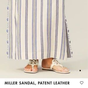 Tory Burch MILLER SANDAL, WHITE LEATHER